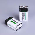 Doublepow 9V 650mAh USB Rechargeable Li-ion Battery – Built-in Micro USB Charging. 