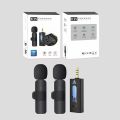 K35 Dual Wireless Microphone  3.5mm  with ANC Active  Noise Cancelling Aux Receiver, Omni directional, 5 Hour Battery Life, Compatible with Cameras and Smartphones Dual Mic, Single Receiver BD Best Product  By Gadget -X. 