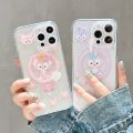 Magnetic Cartoon for Apple 14 Phone case 13promax Transparent Cartoon 12 Soft Silicone iPhone15 Creative. 