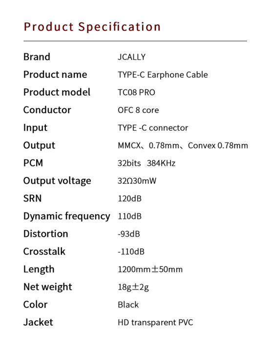 JCALLY%20Black%20TC08%20PRO%20Silver%20Plated%20TYPE-C%20Earphone%20Upgrade%20Cable%20With%20MIC%20MMCX%202Pin%200.75/0.78%20QDC%20for%20KZ%20KBEAR%20TRN%207HZ%20TFZ%20-%20Image%205