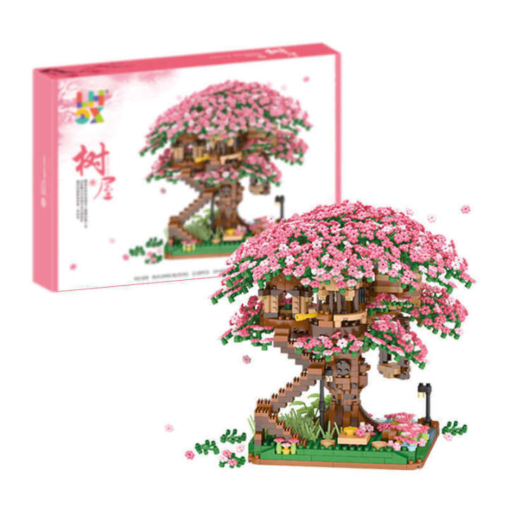 Cherry%20Blossom%20Tree%20House%20Building%20Blocks%20Compatible%20with%20Lego%20Small%20Micro%20Particle%20Adult%20Assembly%20Woodblock%20Toys%20and%20Gifts%20-%20Image%205