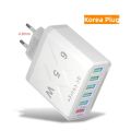 65W Fast Charger USB Charger 6 Ports Mobile Phone Chargers Quick Charging For IPhone 11 12 13 14 Pro 15 Xiaomi 13 Samsung Galaxy. 