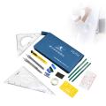 Geometry Math Set with Shatterproof Storage Box Geometry Tools for Architectural Drawing Civil Engineering Students Study Office. 