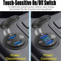 Dual USB Car Charger with Switch for Motorcycle Car Truck.