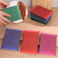2/4Pcs Stainless Steel Wire Sponge Wipe Double Side Pot Cleaning Cloth Reusable Non-stick Oil Dishrag Household Kitchen Dishcloth. 