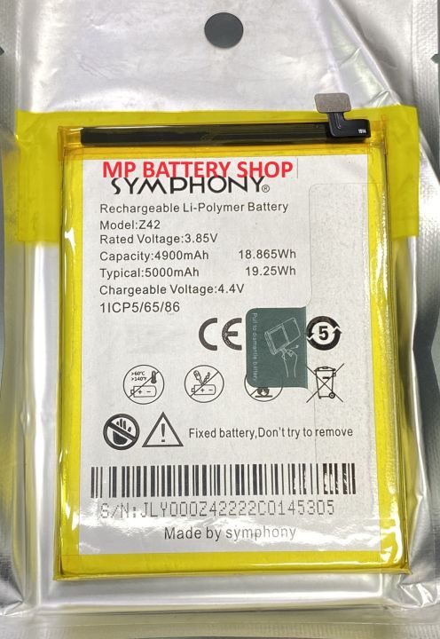 MP - Symphony Z42 Battery Mobile Phone Batteries - 5000mAh Replacement Battery