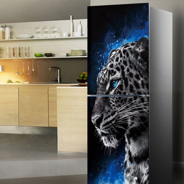 Black%20Cool%20Refrigerator%20Stickers%20Full%20Door%20Mural%20Cover%20Adhesive%20PVC%20Photo%20Wallpaper%20Sticker%20for%20Fridge%20Kitchen%20Decor%20Waterproof%20-%20Image%205