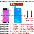 Sticker For iPhone 13 11Pro 12Mini 14 Pro Max X Xs Xr 8 Plus LCD Display Waterproof Bezel Seal Glue + Battery Adhesive Strips. 