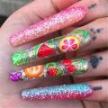 Mixed 3D Fruit Slices Sticker Polymer Clay DIY Designs Slice Lemon Nail Art Sliders Nails Art Decors Women Nail Tips Manicure.