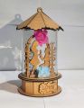 Wooden Cute Couple Decorative Showpiece Lightinig System. 