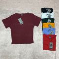 Crop Tee-Shirt - Summer Friendly - Stretchable - Breathable - Ribbed Fabric. 
