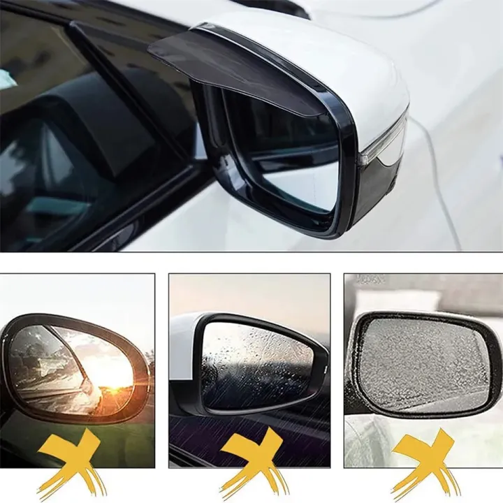 2pcs%20Car%20Side%20Mirror%20Brown%20Sun%20Rain%20Board%20Flashing%20Waterproof%20Visor%20Rubber%20Guard%20-%20Image%203