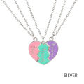 Best Friend Necklaces For 3 Matching Heart Pendant Magnetic Bff Friendship Necklace Cuilei.