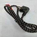 Standard Power Cord & Extension Cord AC Power Cord 3 Prong Cotton Braided for Steam Iron. 