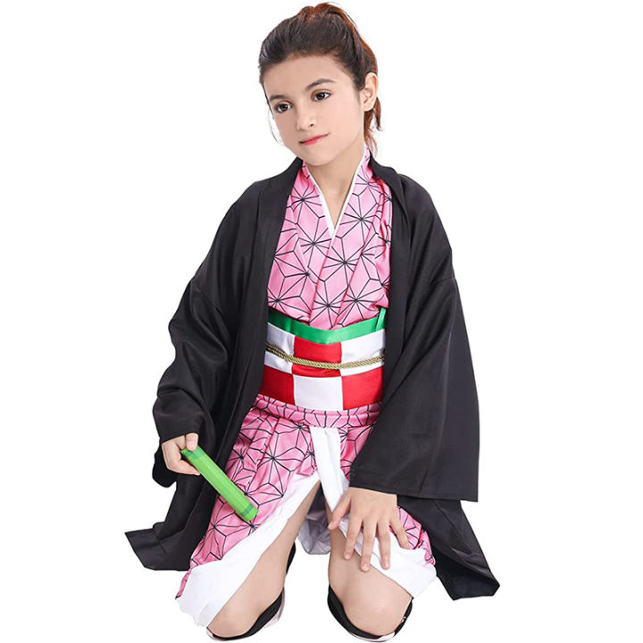 Anime%20Kamado%20Nezuko%20Cosplay%20Costume%20Demon%20Slayer%20Cosplay%20Uniform%20Clothes%20Kimono%20Wig%20Props%20Set%20Halloween%20Costume%20for%20Kids%20Adult%20-%20Image%202
