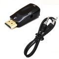 HDMI-compatible to VGA Cable Adapter Male To Famale Converter 3.5 mm Jack Audio Video 1080P For PC Laptop to Projector Displayer. 