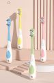 Children's soft bristle toothbrush cartoon cute shape 3-9 years old baby 2pcs card set.