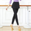 Dance Skort Women's Aerobics Body Practice Pants Teacher Ballet Pants Dance Pantskirt Fake Two-Piece Modal Lycra.