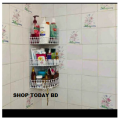 3 Layer - High Quality Corner Shelf for Inside Shower Bathroom & Kitchen Suction Storage Wall Rack. 