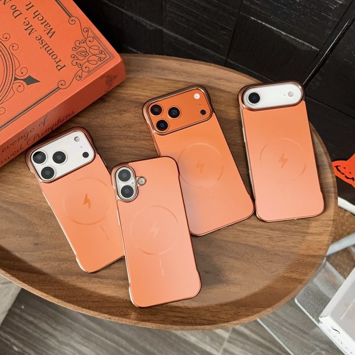 HOCE AG Frameless Magnetic Cases For iPhone 17 16 15 14 13 12 Pro Max 14 15 16 Plus MagSafe Phone Case Shockproof Ultra Thin Hard Back Cover