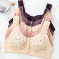 Pregnant Women Breastfeeding Bra Without Steel Ring Flower Print Maternity Underwear Front Button Bra Postpartum Underwear mummy Bra.