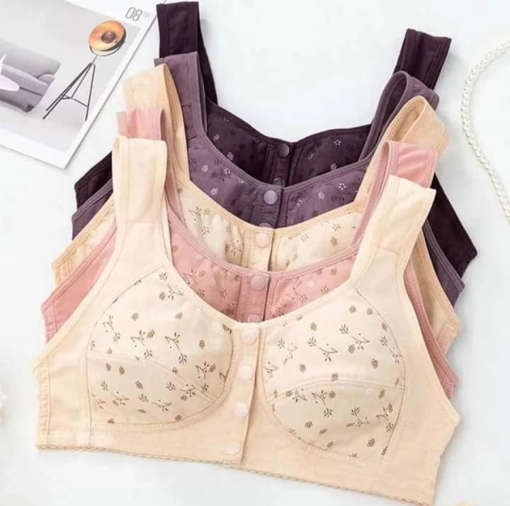 Pregnant Women Breastfeeding Bra Without Steel Ring Flower Print Maternity Underwear Front Button Bra Postpartum Underwear mummy Bra