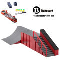 Big Scene DIY Finger Skateboard Grey Mini Park Figure Skate Stunt Ramp Stairs Scooter Venue Combination Indoor Home Toys. 