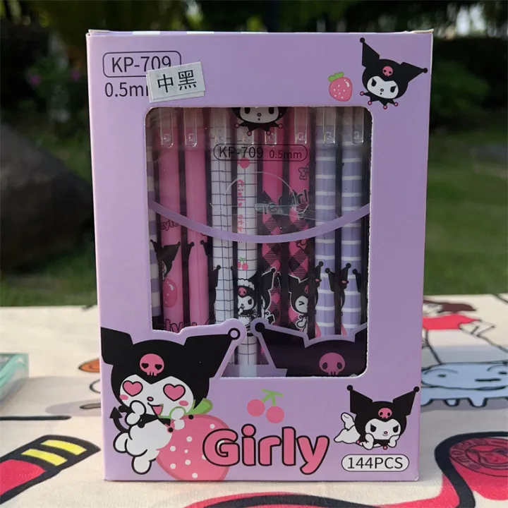 Cute%20ins%20wind%20pull%20hat%20boxed%20gel%20pen%20erasable%20pen%20blue%20sanrio%20series%20cartoon%20pen%20student%20set%20black%20-%20Image%207
