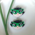 Cartoon Girl Avatar Rosin Pendant, Shiny Cute Anime Lucky Charm, DIY Necklace Bracelet Keychain Accessories, Festival Gift, 10pcs. 