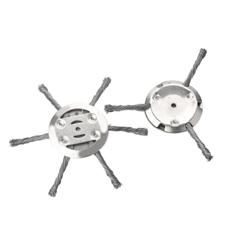 3/6 Head Steel Wire Grass Trimmer Head Lawn Mower Grass Brush Cutter Dust Removal Weeding Plate Swing Metal Blade for Garden Tool