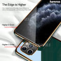 Phone Cover for Itel S23+ / S23 Plus Case Shell Luxury Shockproof Straight Edge Soft TPU Double-Sided Electroplating Bumper for Itel S23 Plus Cover Casing HP. 