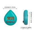 LED Counter Display Alarm Clock Manual Electronic Countdown Sports Sucker Digital Timer Kitchen Cooking Shower Study Stopwatch.