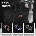 Men and Women Outdoor USB Heating Vest Jacket Winter Flexible Electric Thermal Clothing Waistcoat  Hiking Warm Clothes-L. 