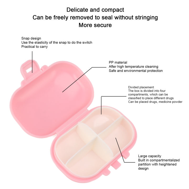 Medicine%20Case,%20Portable%20Pocket%20Medicine%20Box%20Safe%204%20Compartments%20for%20Outdoor%20-%20Image%203