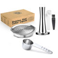 Stainless Steel Coffee Capsule Reusable Coffee Machine Filter Suitable for Senseo System Philips Espresso Crema Maker with Spoon. 