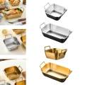 Stainless Steel Fries Plate Tray Fried Chicken Plate for Cafe Party Dining Table. 