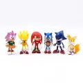 12pcs Set Mini Cute Sonic PVC Character Toy Hedgehog Shadow Tail Figure Model Dolls Children Animal Toy Birthday Gift 5-6cm. 