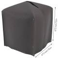 PU Leather Square Tissue Box Holder - Decorative Holder-White.