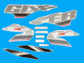 Gixxer Monotone motorcycle  sticker set - Black Color. 