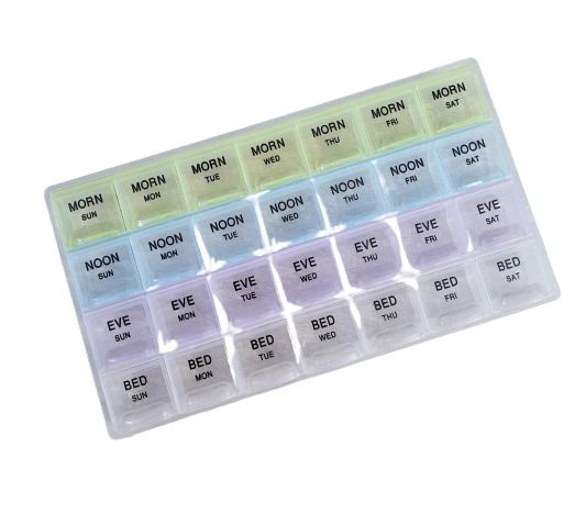 7 Days Medicine Kit box organizer with 21 grids Week day medicine box from Morning-noon-night - Medicine Box