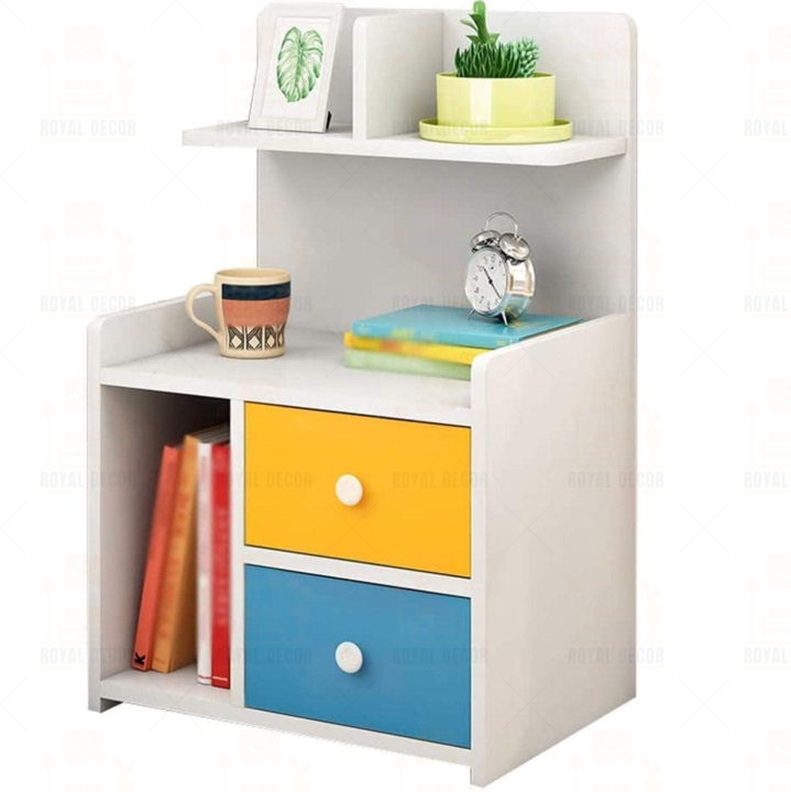 Royal%20Decor%20M24%20Single%20Drawer%20Bed%20Side%20Table%20Nightstand%20Bedside%20Table%20Bedroom%20Simple%20Storage%20Cabinet%2030*20*12%20inches%20White-Yellow-Blue%20Finish%20-%20Image%202