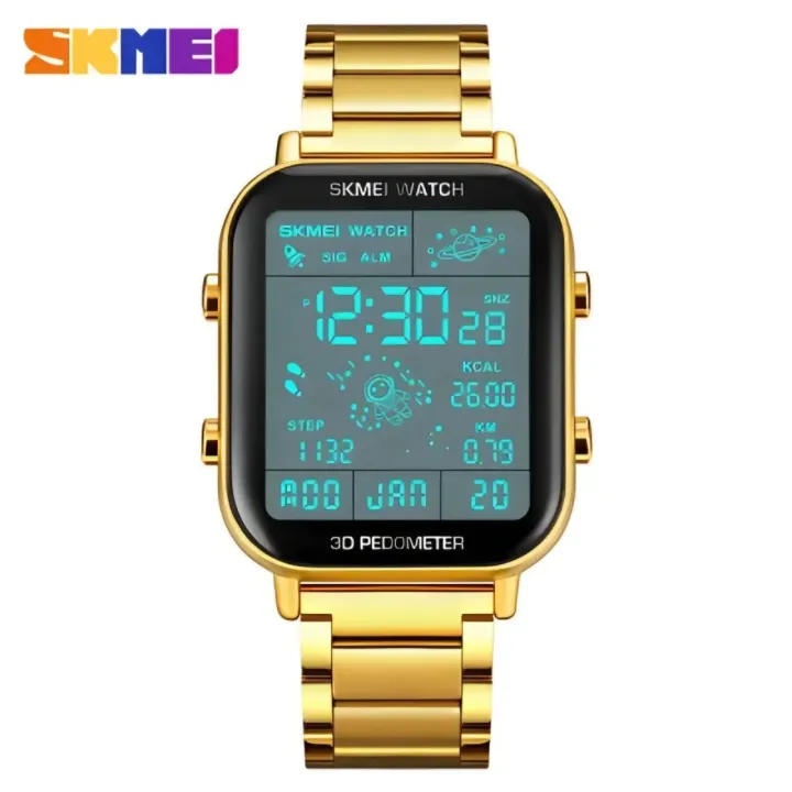 SKMEI%201888%20design%203D%20pedometer%20golden%20man%20digital%20watch%20costume%20Stainless%20steel%20rectangle%20vintage%20business%20wristwatch%20For%20Men%20-%20Image%203