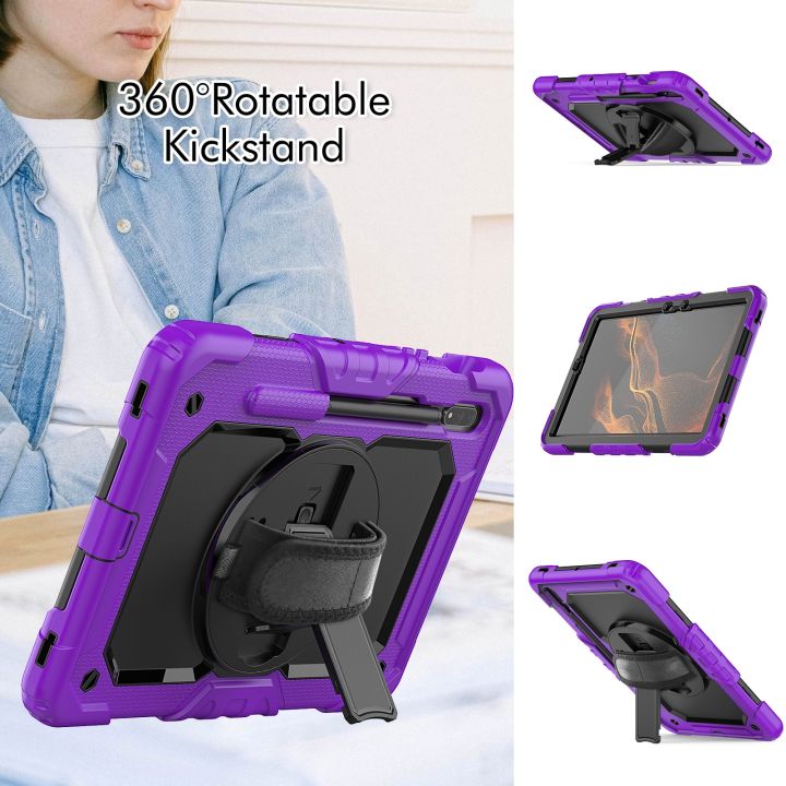 For%20Samsung%20Galaxy%20Tab%20S8%2011%20inch%20SM-X700%20Silicone%20+%20PC%20Tablet%20Case(Orange+Black)%20-%20Image%206