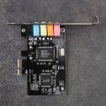PCIe Sound Card 5.1, PCI Express Surround 3D Audio Card for PC with High Direct Sound Performance & Low Profile Bracket. 