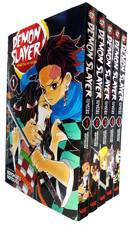 Demon%20Slayer:%20Kimetsu%20no%20Yaiba%20Vol-1-5%20Books%20Collection%20set%20Paperback%20%20January%201,%202019%20-%20Image%202