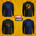 Random 4pcs Combo Long Sleeve T-Shirt || Stock Clearance Offer || Save 1200tk. 