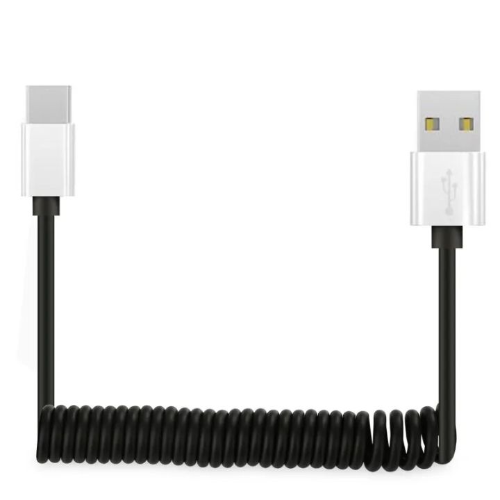 【YIYANGMAOYI111】Spring Type C usb wire Car charger QC 3.0 Fast Leagoo S9/S8 Bluboo S3/S8/S8 Plus/S1/Maya Max Doogee Mix 2 Phone