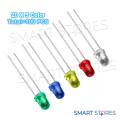 LED Beads High Performance Five Color LED Light Bulb 2 Pin Diode Lamps-(Red, blue, green, yellow, white Total 100pcs ). 