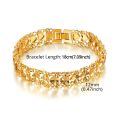 Punk Chunky Hand Chain Bracelet 12MM Gold Color Heart Wristband Bracelets For Men Women Fashion Jewelry Braslet 2021.