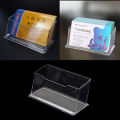 Lightweight Acrylic business card holder Versatile Transparent Sturdy Desktop card display card stand for Office desk organizer Exhibition display Business events Trade shows Corporate gifting. 